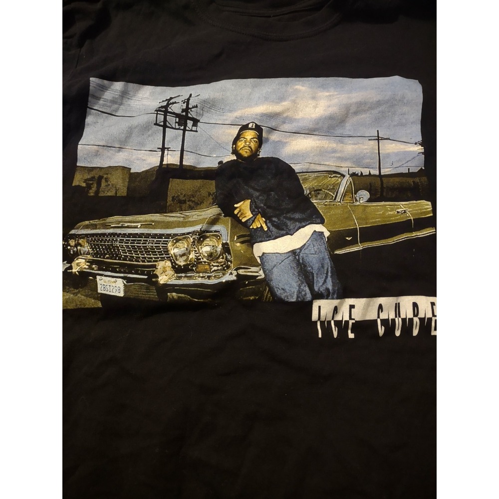 Ice Cube Graphic T-Shirt Black Mens‎ Size Medium 64 Chevy Impala Hip Hop Tee - Picture 3 of 4